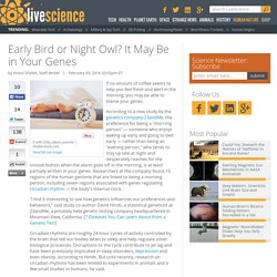Early Bird or Night Owl? It May Be in Your Genes