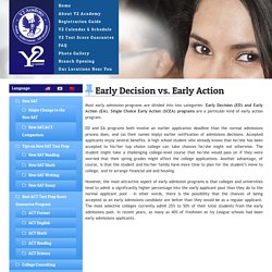 Early Decision vs. Early Action