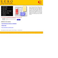 Early English Books Online - EEBO