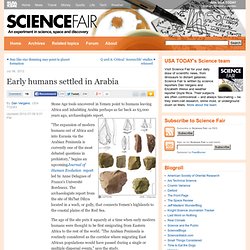 Early humans settled in Arabia