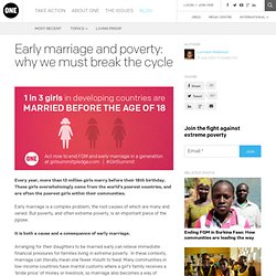 Early marriage and poverty: why we must break the cycle