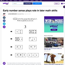Early number sense plays role in later math skills