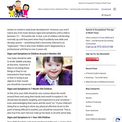 Early Signs of Autism