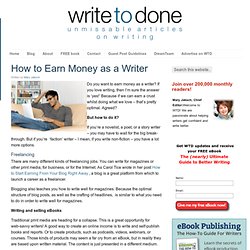 How to Earn Money as a Writer