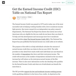 Get the Earned Income Credit (EIC) Table on National Tax Report