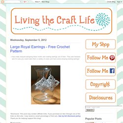 Large Royal Earrings - Free Crochet Pattern