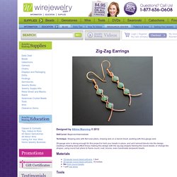 Zig-Zag Earrings by Albina Manning, a Free Jewelry Pattern from WireJewelry.com