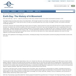 Earth Day: The History of A Movement