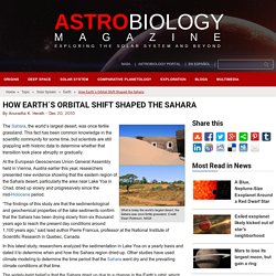 How Earth´s Orbital Shift Shaped the Sahara