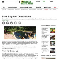 Earth Bag Pool Construction