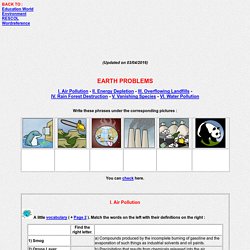 Earth Problems - a webquest