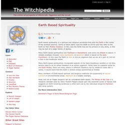 Earth Based Spirituality