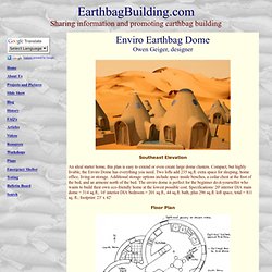 Enviro Earthbag Dome Plan