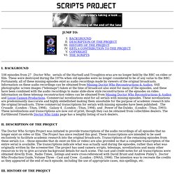 Earthbound Timelords: Doctor Who Scripts Project