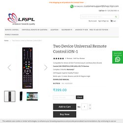 Buy Earthma Universal Remote iON-1 Black for any TV, STB/DTH Online at Best Prices in India - Shop.lripl.com