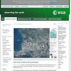 ESAsatellite map Haiti earthquake