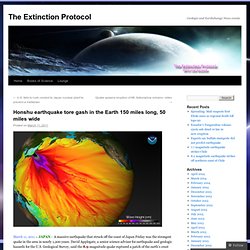 Honshu earthquake tore gash in the Earth 150 miles long, 50 miles wide