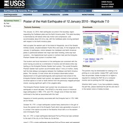 Poster of the Haiti Earthquake of 12 January 2010 - Magnitude 7.