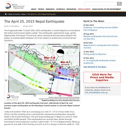 The April 25, 2015 Nepal Earthquake