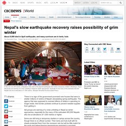 Nepal's slow earthquake recovery raises possibility of grim winter