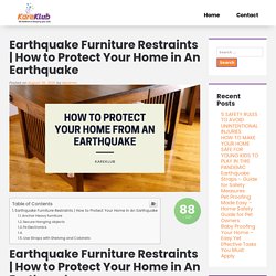 Earthquake Furniture Restraints