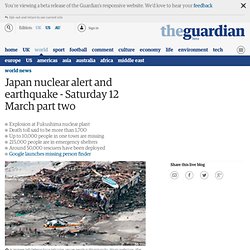 Japan nuclear alert and earthquake - live coverage