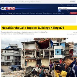 Nepal Earthquake Topples Buildings Killing 876