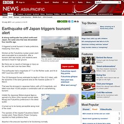 Earthquake off Japan triggers tsunami alert