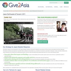 Give2Asia - Japan earthquake