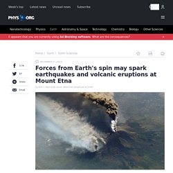 Forces from Earth's spin may spark earthquakes and volcanic eruptions at Mount Etna