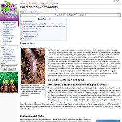 Bacteria and earthworms - microbewiki