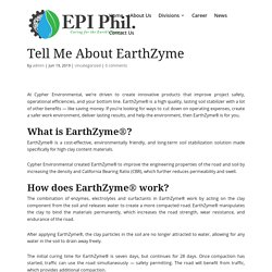 Tell Me About EarthZyme - Envireau Pacific Incorporated (EPI)