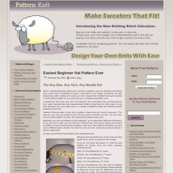 Easiest Beginner Knit Hat Pattern Ever