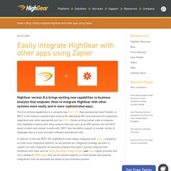 Easily integrate HighGear with other apps using Zapier