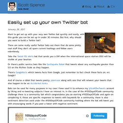 Why you should have your own Twitter bot, and how to build one in less than 30 minutes