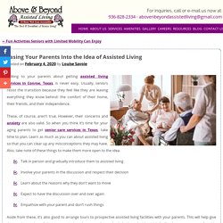 Easing Your Parents Into the Idea of Assisted Living
