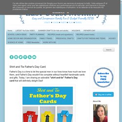 East Coast Mommy: Shirt and Tie Father's Day Card