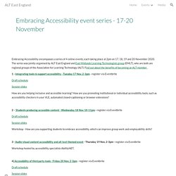 ALT East England - 17 November 2020 - Online