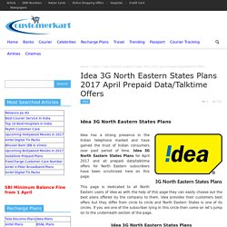 Idea 3G North Eastern States Plans
