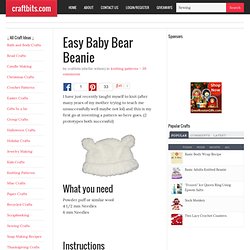 Easy Baby Bear Beanie