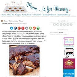 Mmm...is for Mommy: Easy Barbecued Ribs