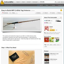 Easy to Build WIFI 2.4GHz Yagi Antenna