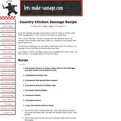 Easy Chicken Sausage Recipe