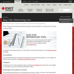 Easy Cite referencing tool