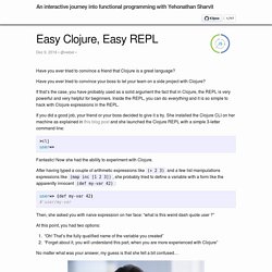 Easy Clojure, Easy REPL