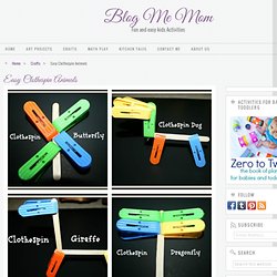 Easy clothespin animals