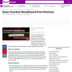 Easy Crochet Headband Free Pattern