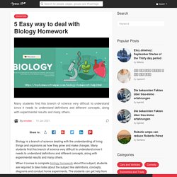 5 Easy way to deal with Biology Homework