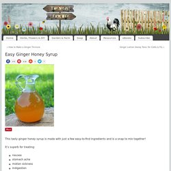 Easy Ginger Honey Syrup