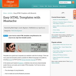 Easy HTML Templates with Mustache